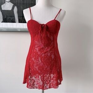 Venus Red Lace Nightie